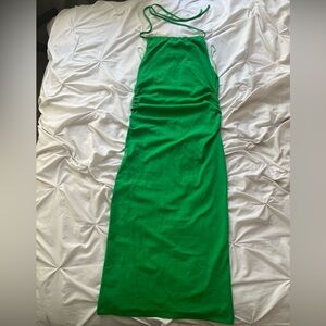 Zara Vibrant Green Backless Dress